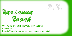 marianna novak business card