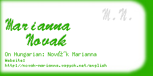 marianna novak business card